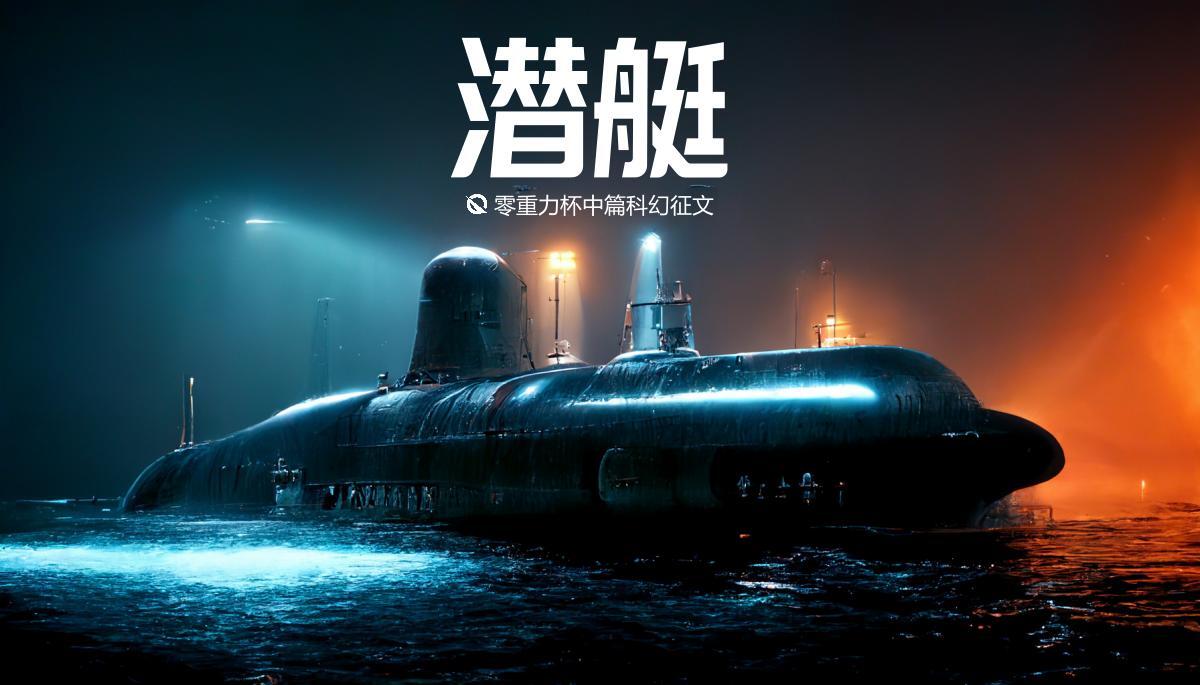 海报由AI（Midjourney）绘制 | Prompts: A huge advanced nuclear submarine of the future