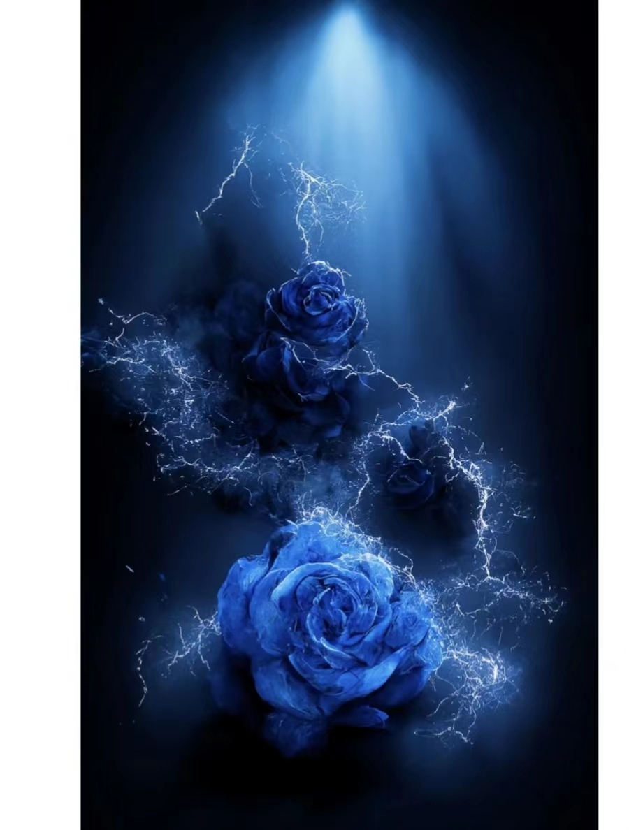 笔者想象中“量子玫瑰”的样子，看完《球状闪电》后感觉这就是科幻的浪漫。